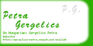 petra gergelics business card